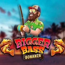 Bigger Bass Bonanza slot logo by Pragmatic Play at Gambloria Casino
